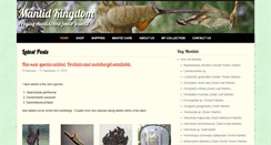 Desktop Screenshot of mantidkingdom.com